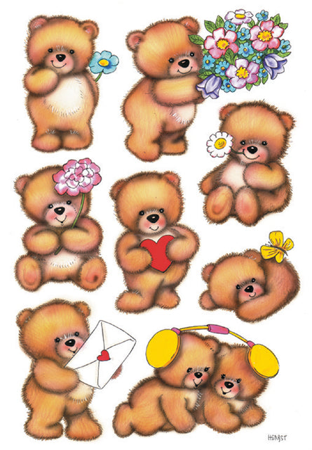 Herma - Label 3578 Bears avec des fleurs | 10 pièces