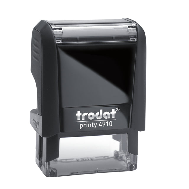 TRODAT - Textstempel Printy 4910 Personalisierbar SW 2 Regeln 26x9mm