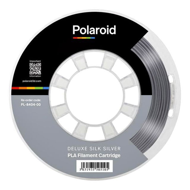 Polaroid - 3d filament  pla 250g deluxe zijde zilver | 8 stuks