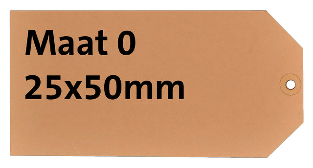 Quantore - Label hf2 nr0 25x50mm karton 200gr chamois