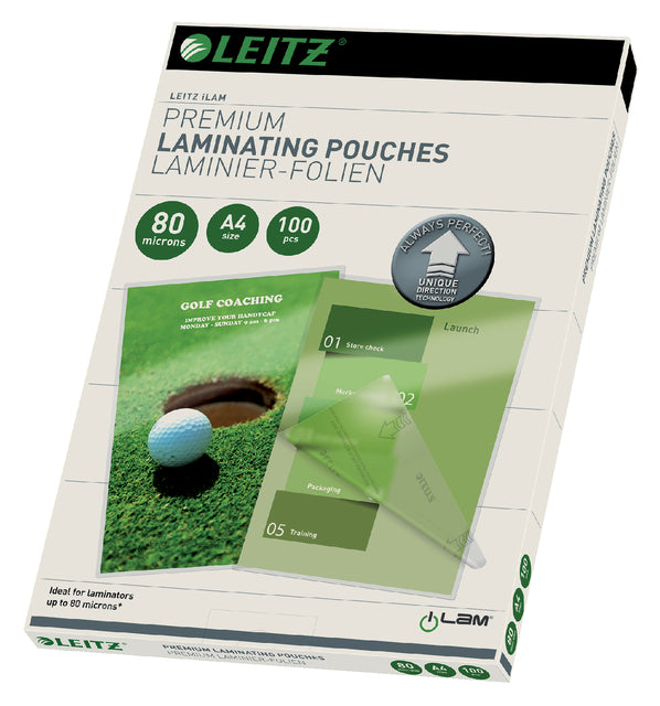 Leitz - Ilam lamineerhoes ft A4, 160 micron (2 x 80 micron), pak van 100 stuks