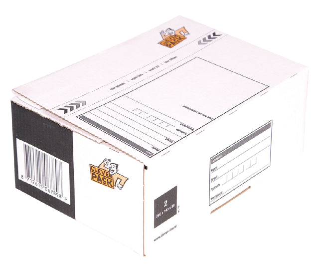 Cleverpack - Postketbox 2 200x140x80mm Weiß | 5 Stücke