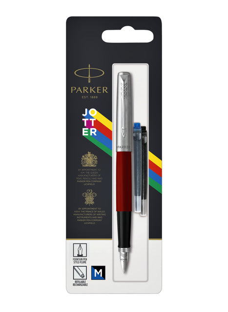 Parker - Jotter Originals vulpen, rood, op blister