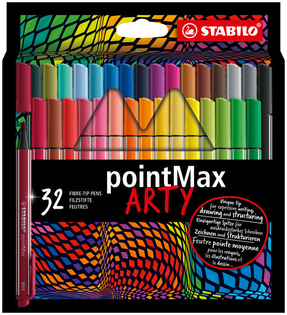 STABILO - Viltstift pointmax 488/32 arty m 32st ass | 6 stuks