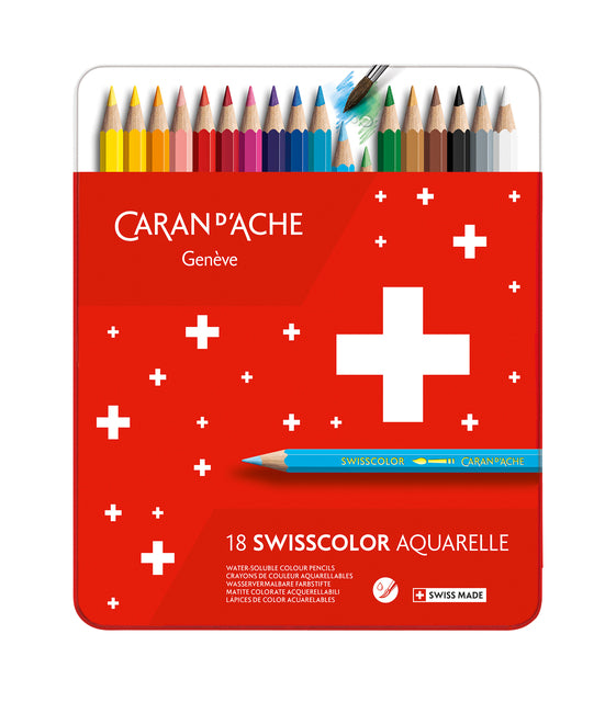 Caran D'Ache - crayons de couleur Caran d'Ache Swisscolor Aquarel 18 pièces cul.