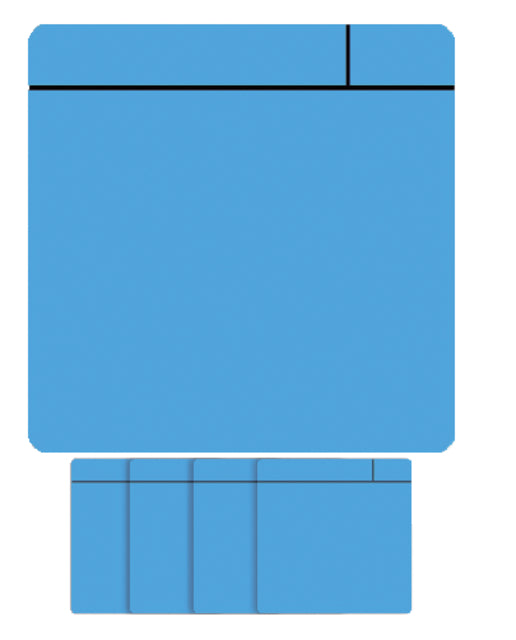 Smit Visual - Magneet scrum 75mmx75mm lichtblauw