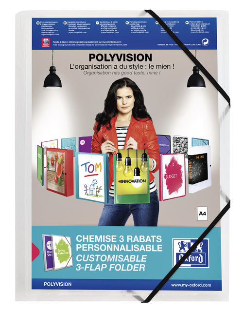 Oxford - Oxford PolyVision Elastomap, format A4, de PP, transparent