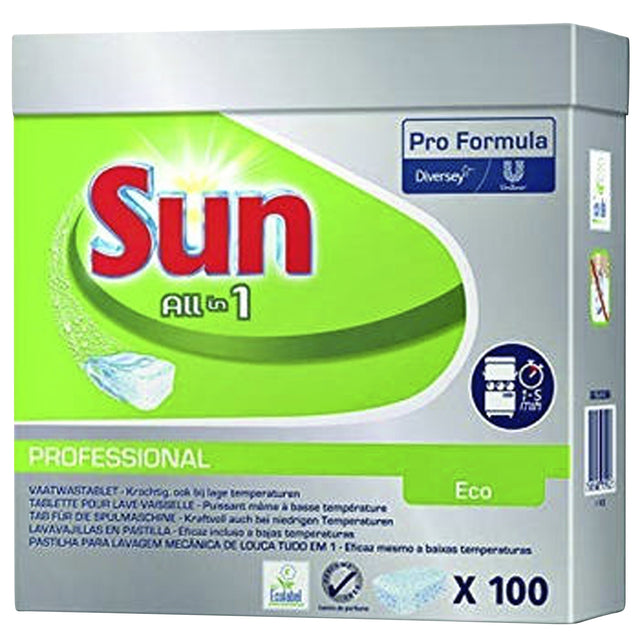 Comprimés de sun-dishwasher tout-en-un eco 100 pièces