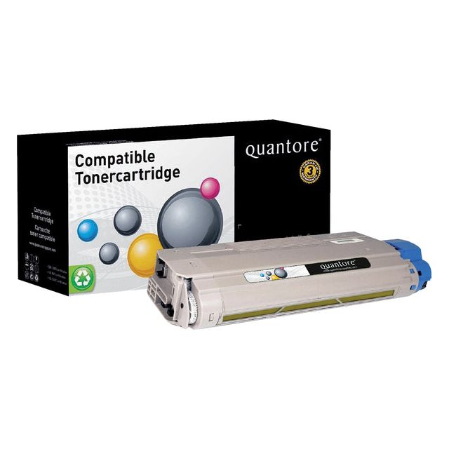 Tonercartridge quantore oki 44318605 jaune