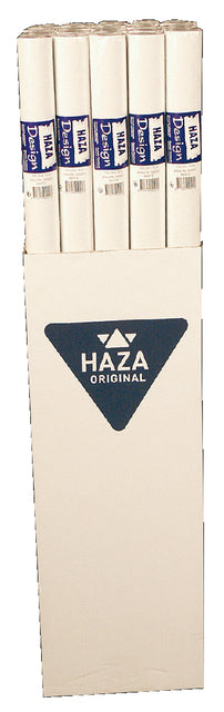 Haza - Tekenpapier haza patroon rol 10mx100cm blanco | 5 stuks