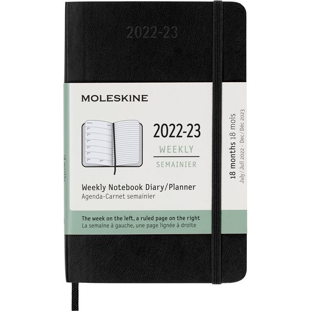 Moleskine - Agenda Notebook 2022-2023 MSK Pocket SC Black | 1 Stück