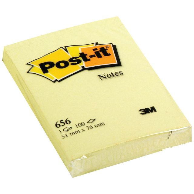 Post-it - Memoblok 3m  656 51x76mm geel