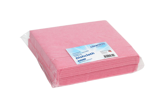 CleanInq - Viscose de serviette de travail 38x40 cm rose 10 pièces