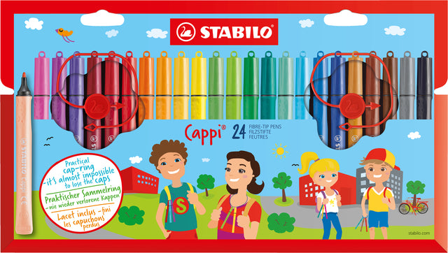 Stabilo - Viltstift cappi 168/24 m 24st assorti | 6 stuks