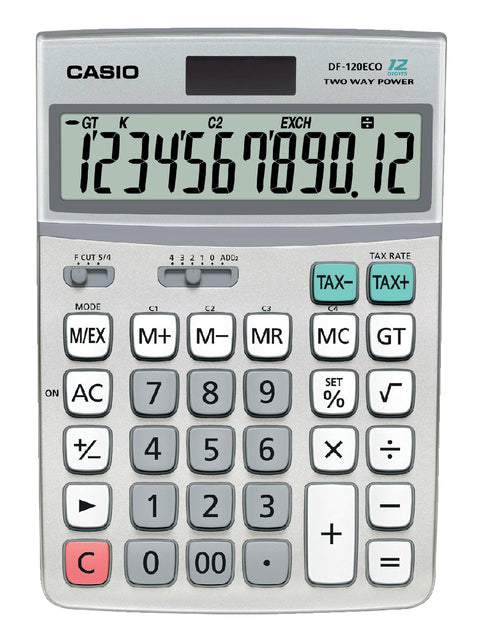 Casio - bureaurekenmachine DF-120 ECO