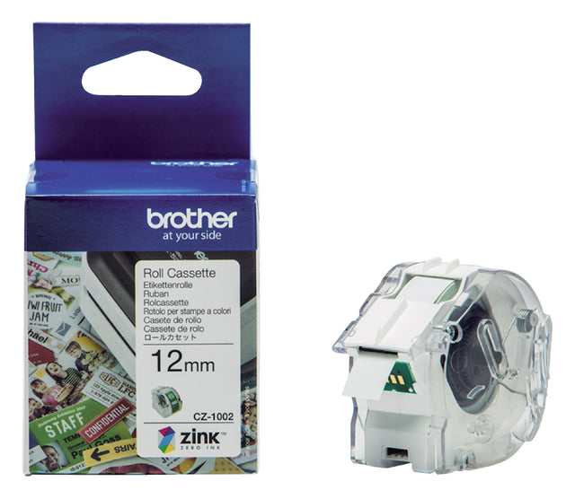 Brother - Label Label CZ -1002 12mmx5m Couleur Impression