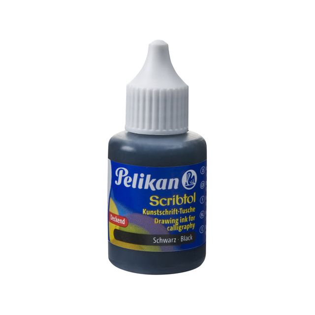 Pelikan - Oostindische inkt  30ml zwart | 10 stuks