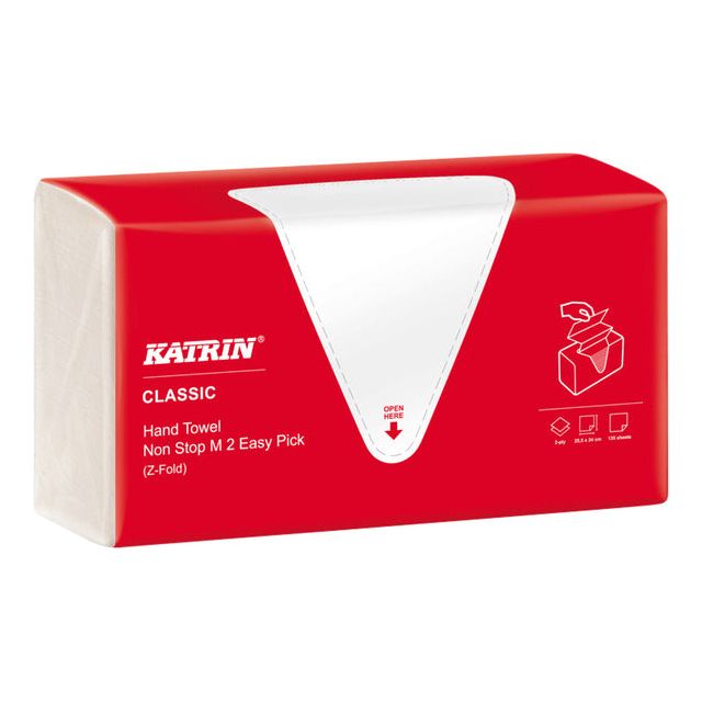 Serviette Katrin Classic 343122 Easy Pick 2LAARDS Z-Fold 24x25cm 8x135vel