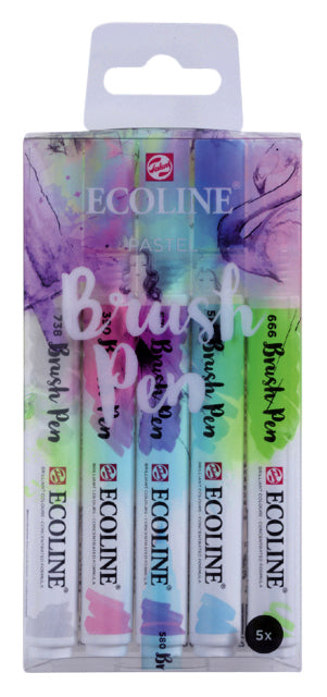 Talens - Brushpen ecoline set-pastel ass | 3 stuks