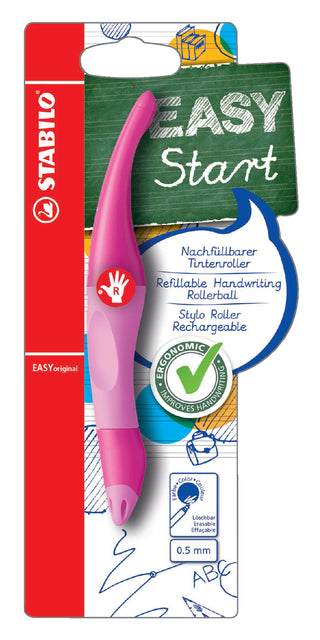 STABILO - EASYoriginal roller, voor rechtshandigen, blister van 1 stuk, roze