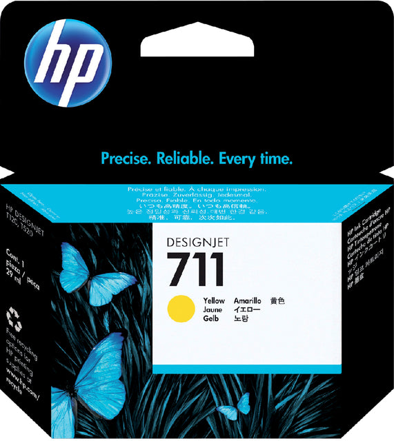 HP - inktcartridge 711, 29 ml, OEM CZ132A, geel