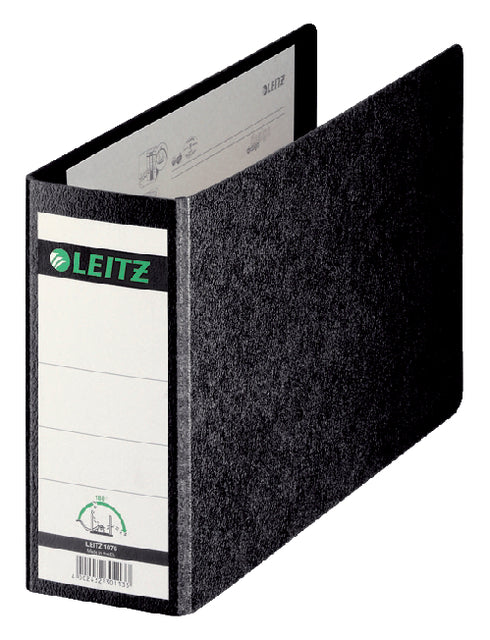 Leitz - 180° kartonnen ordner ft A5 dwars, rug van 7,7 cm, zwart