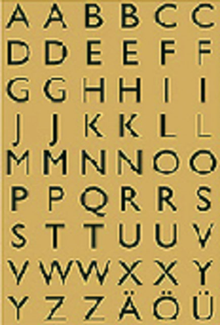 Herma - Label 4145 13x12mm Letters A -z Black OP Gold