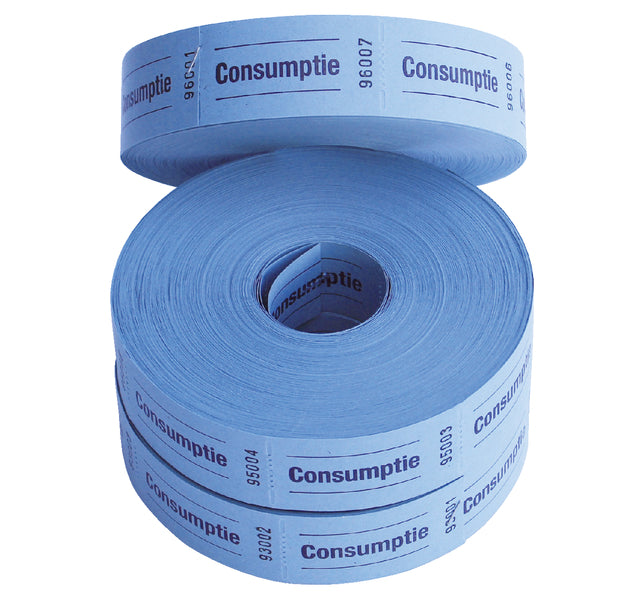 Combicraft - bon de consommation 57x30 mm 2 pièces 2x1000 bleu