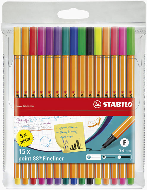 Stabilo - Fineliner Punkt 88 Penny bei 15 Farben | 10 Stücke