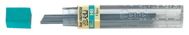 Pentel - Bleistiftstift 0,7 mm schwarz pro Röhre Hb | 12 Stücke