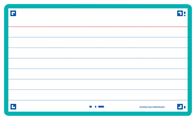 Oxford - Flashcard oxf 2.0 75x125mm 80vel 250gr lijn mint