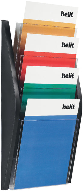 Helit - Ordnerwand 4xa4 Schwarz