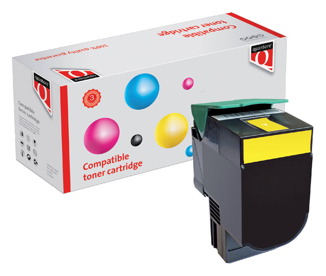 Quantore - Tonercartridge lexmark c540h1yg geel