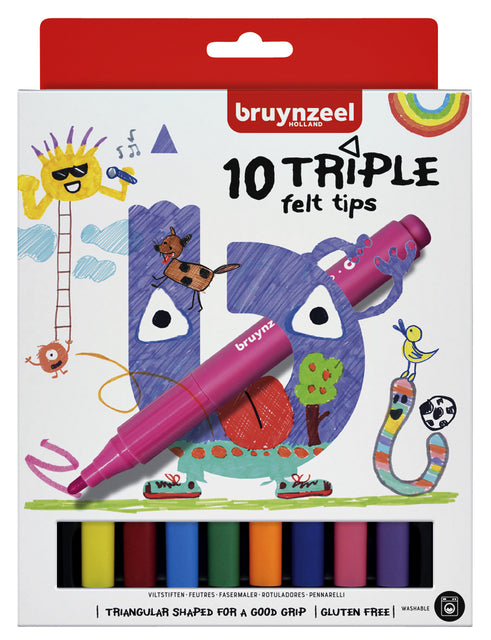 Bruynzeel - Filt Stelil Kids Triple Blister bei 10 Stück Assorti | 6 Stücke