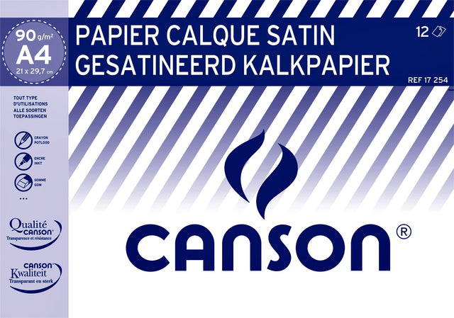 Canson - kalkpapier ft 21 x 29,7 cm (A4), etui van 12 blad