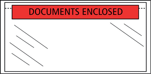 Cleverpack - Cleverpack documenthouder Documents Enclosed, ft 230 x 112 mm, pak van 100 stuks