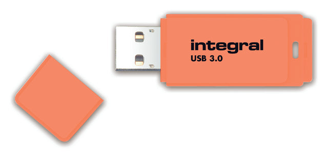 Integral - Neon USB 3.0 stick, 64 GB, oranje