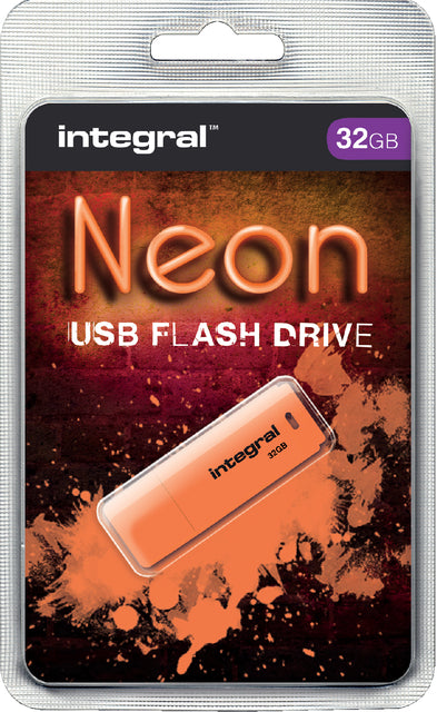 Integral - NEON USB 2.0 Stick, 32 Go, orange