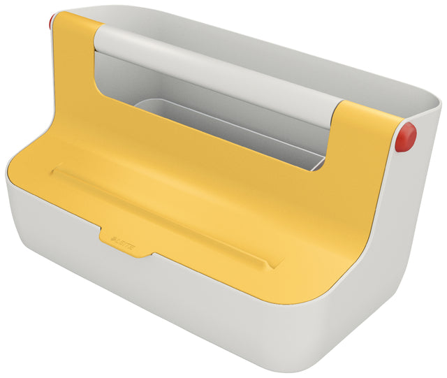 Leitz - Boîte de rangement en plastique portable confortable jaune