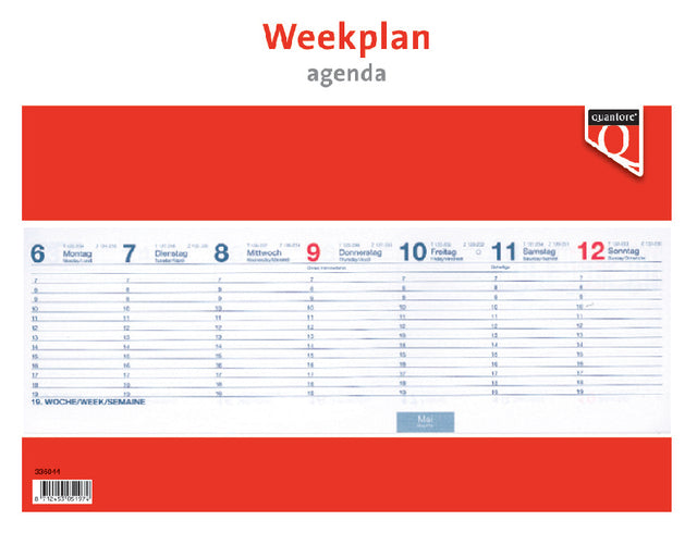 Plan de semaine Agenda 2021 Quantore