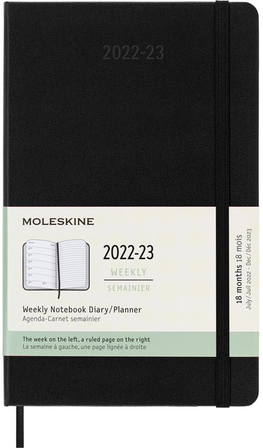 Moleskine - Agenda Notebook 2022-2023 MSK Large HC ZW | 1 Stück | 12 Stücke