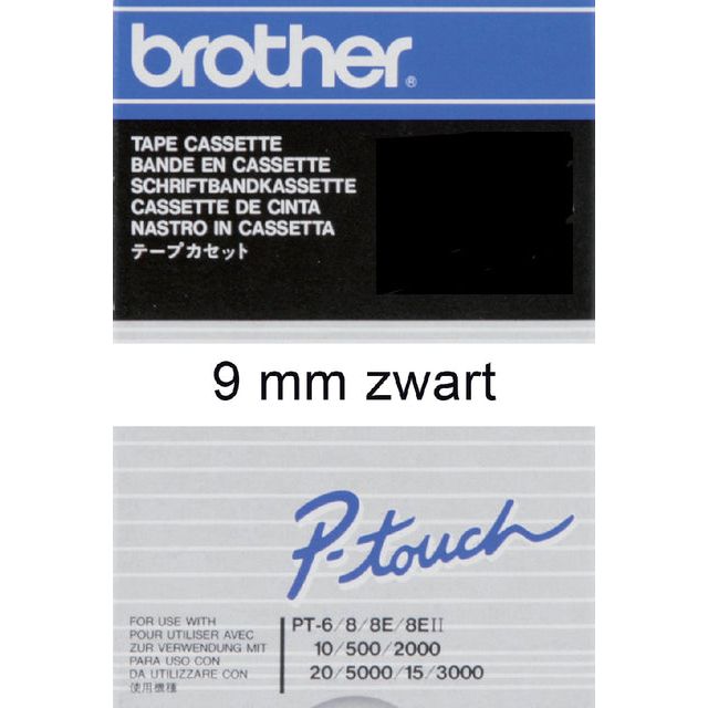 Brother-Labele P-Touch TC-291 9 mm noir sur blanc | 1 pièce | 20 pièces