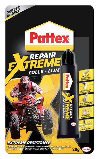 Pattex - multilijm 100 % Repair Gel, tube van 20 g, op blister