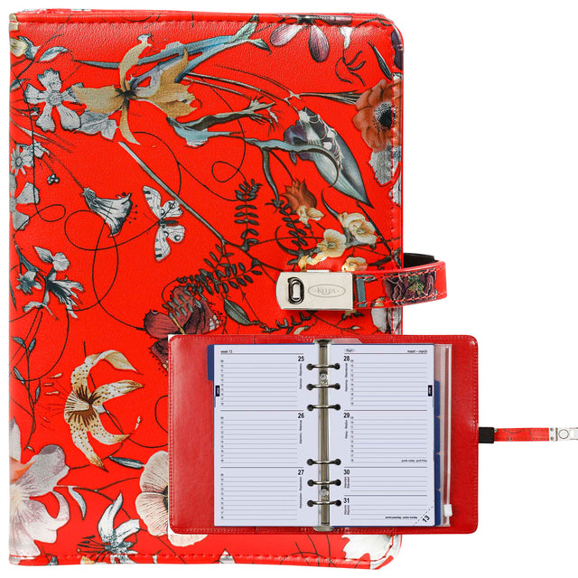 Organisateur Kalpa Personal inclen Agenda 2022-2023 7 jours / 2 pages Bloemen Sea Red