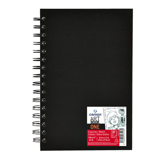 CANSON - Drawbook One 21.6xx27.9cm 80V 100gr Spirale