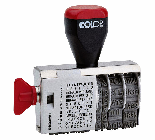 Colop - Word -Date Stamp 04000 avec 12 textes