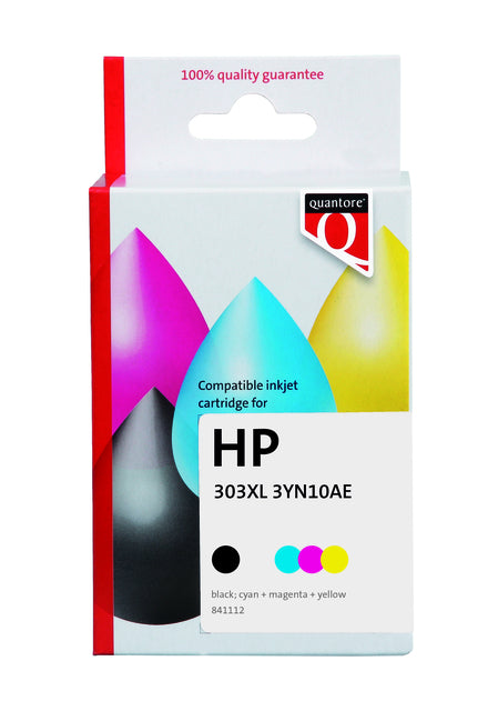 Quantore - Inktcartridge hp 303xl 3yn10cn hc zw+kl