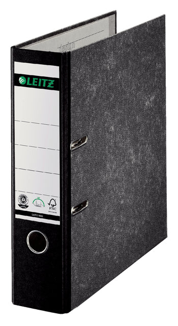 Leitz - Ordner A4 80mm Pappe Wolky Black | 20 Stücke