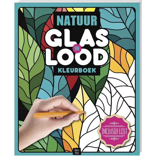 Interstat - Kleurboek volwassenen glas in lood natuur