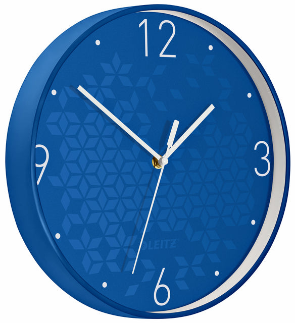 Leitz - horloge murale wow, diamètre 30 cm, bleu